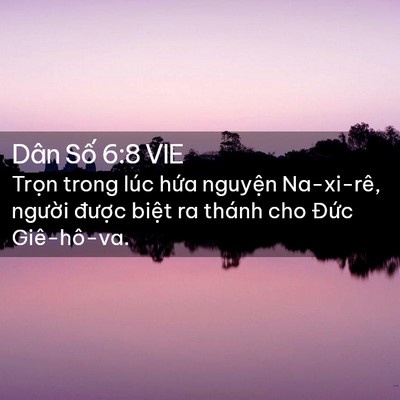 Picture 02 - Dân Số 6:8 VIE - Trọn trong lúc hứa nguyện Na-xi-rê, - Bible Verse Picture