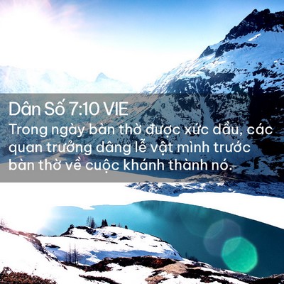 Picture 02 - Dân Số 7:10 VIE - Trong ngày bàn thờ được xức dầu, các - Bible Verse Picture