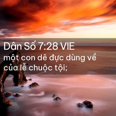 Picture 02 - Dân Số 7:28 VIE - một con dê đực dùng về của lễ - Bible Verse Picture