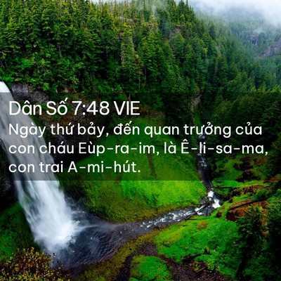 Picture 02 - Dân Số 7:48 VIE - Ngày thứ bảy, đến quan trưởng của - Bible Verse Picture