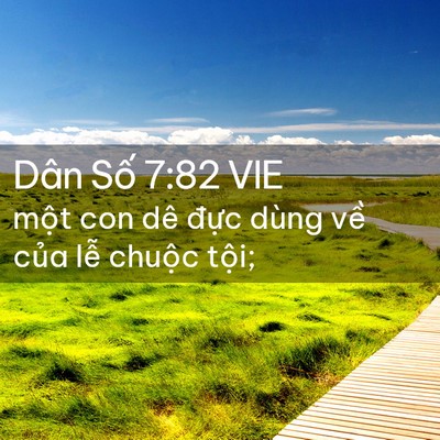 Picture 02 - Dân Số 7:82 VIE - một con dê đực dùng về của lễ - Bible Verse Picture