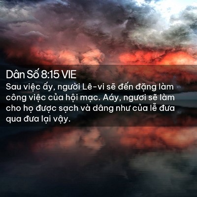 Picture 02 - Dân Số 8:15 VIE - Sau việc ấy, người Lê-vi sẽ đến - Bible Verse Picture