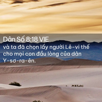 Picture 02 - Dân Số 8:18 VIE - và ta đã chọn lấy người Lê-vi thế - Bible Verse Picture