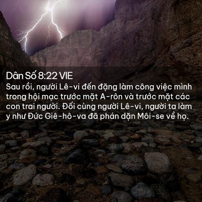 Picture 02 - Dân Số 8:22 VIE - Sau rồi, người Lê-vi đến đặng làm - Bible Verse Picture