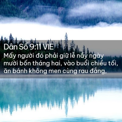Picture 02 - Dân Số 9:11 VIE - Mấy người đó phải giữ lễ nầy ngày - Bible Verse Picture