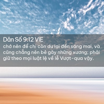 Picture 02 - Dân Số 9:12 VIE - chớ nên để chi còn dư lại đến sáng - Bible Verse Picture