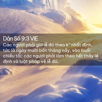Picture 02 - Dân Số 9:3 VIE - Các ngươi phải giữ lễ đó theo k” - Bible Verse Picture
