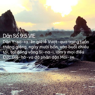 Picture 02 - Dân Số 9:5 VIE - Dân Y-sơ-ra-ên giữ lễ Vượt-qua trong - Bible Verse Picture