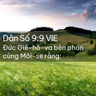 Picture 02 - Dân Số 9:9 VIE - Đức Giê-hô-va bèn phán cùng Môi-se - Bible Verse Picture