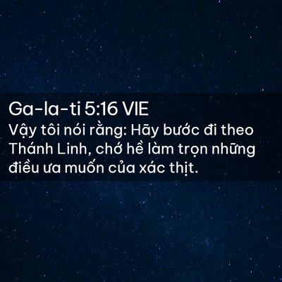 Picture 02 - Ga-la-ti 5:16 VIE - Vậy tôi nói rằng: Hãy bước đi theo - Bible Verse Picture