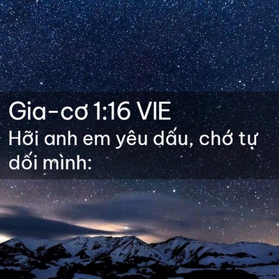 Picture 02 - Gia-cơ 1:16 VIE - Hỡi anh em yêu dấu, chớ tự dối - Bible Verse Picture