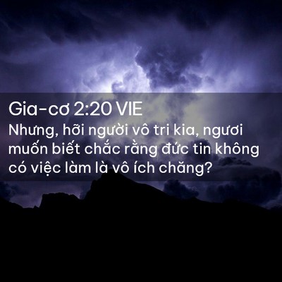 Picture 02 - Gia-cơ 2:20 VIE - Nhưng, hỡi người vô tri kia, ngươi - Bible Verse Picture
