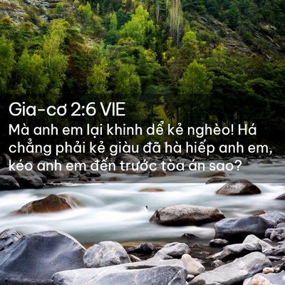 Picture 02 - Gia-cơ 2:6 VIE - Mà anh em lại khinh dể kẻ nghèo! Há - Bible Verse Picture