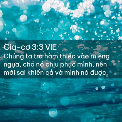 Picture 02 - Gia-cơ 3:3 VIE - Chúng ta tra hàm thiếc vào miệng ngựa, - Bible Verse Picture