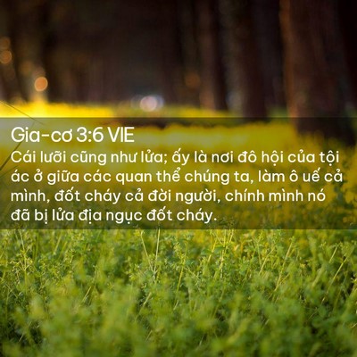 Picture 02 - Gia-cơ 3:6 VIE - Cái lưỡi cũng như lửa; ấy là nơi đô - Bible Verse Picture