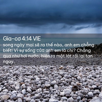 Picture 02 - Gia-cơ 4:14 VIE - song ngày mai sẽ ra thế nào, anh em chẳng - Bible Verse Picture