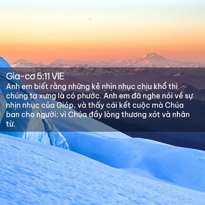 Picture 02 - Gia-cơ 5:11 VIE - Anh em biết rằng những kẻ nhịn nhục - Bible Verse Picture