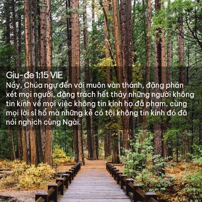 Picture 02 - Giu-đe 1:15 VIE - Nầy, Chúa ngự đến với muôn vàn - Bible Verse Picture