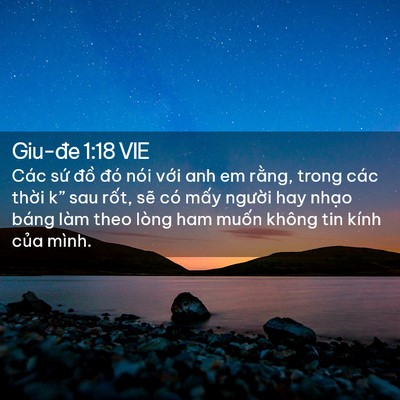 Picture 02 - Giu-đe 1:18 VIE - Các sứ đồ đó nói với anh em rằng, - Bible Verse Picture