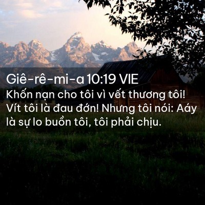 Picture 02 - Giê-rê-mi-a 10:19 VIE - Khốn nạn cho tôi vì vết thương tôi! - Bible Verse Picture