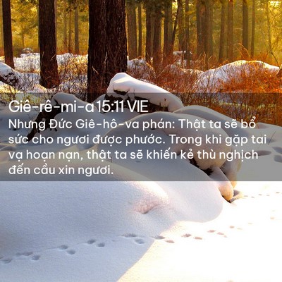 Picture 02 - Giê-rê-mi-a 15:11 VIE - Nhưng Đức Giê-hô-va phán: Thật ta sẽ - Bible Verse Picture