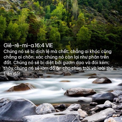 Picture 02 - Giê-rê-mi-a 16:4 VIE - Chúng nó sẽ bị dịch lệ mà chết; - Bible Verse Picture