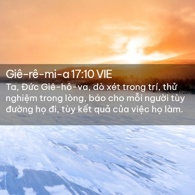 Picture 02 - Giê-rê-mi-a 17:10 VIE - Ta, Đức Giê-hô-va, dò xét trong trí, - Bible Verse Picture