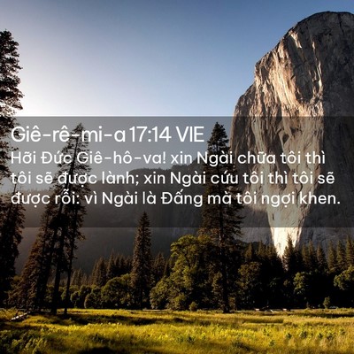 Picture 02 - Giê-rê-mi-a 17:14 VIE - Hỡi Đức Giê-hô-va! xin Ngài chữa tôi - Bible Verse Picture