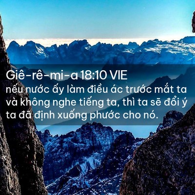 Picture 02 - Giê-rê-mi-a 18:10 VIE - nếu nước ấy làm điều ác trước - Bible Verse Picture