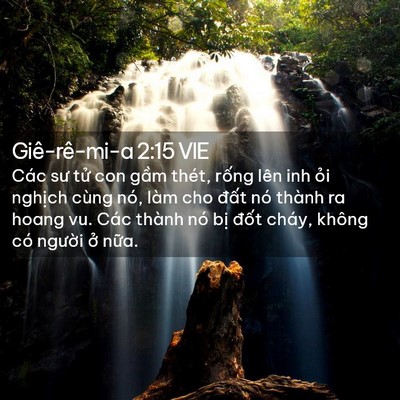 Picture 02 - Giê-rê-mi-a 2:15 VIE - Các sư tử con gầm thét, rống lên inh - Bible Verse Picture