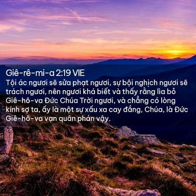 Picture 02 - Giê-rê-mi-a 2:19 VIE - Tội ác ngươi sẽ sửa phạt ngươi, sự - Bible Verse Picture