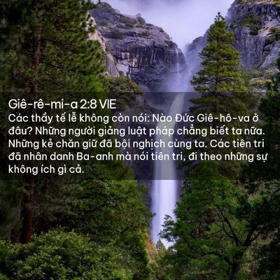 Picture 02 - Giê-rê-mi-a 2:8 VIE - Các thầy tế lễ không còn nói: Nào - Bible Verse Picture