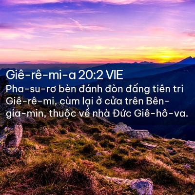 Picture 02 - Giê-rê-mi-a 20:2 VIE - Pha-su-rơ bèn đánh đòn đấng tiên tri - Bible Verse Picture