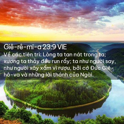 Picture 02 - Giê-rê-mi-a 23:9 VIE - Về các tiên tri: Lòng ta tan nát trong ta; - Bible Verse Picture