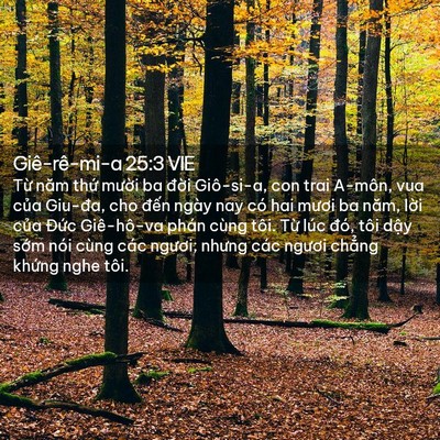 Picture 02 - Giê-rê-mi-a 25:3 VIE - Từ năm thứ mười ba đời Giô-si-a, con - Bible Verse Picture