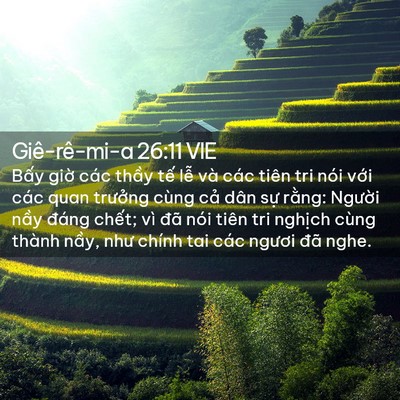Picture 02 - Giê-rê-mi-a 26:11 VIE - Bấy giờ các thầy tế lễ và các tiên - Bible Verse Picture