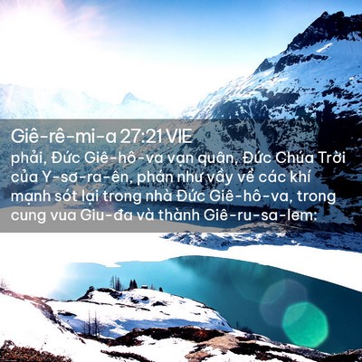 Picture 02 - Giê-rê-mi-a 27:21 VIE - phải, Đức Giê-hô-va vạn quân, Đức - Bible Verse Picture