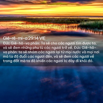 Picture 02 - Giê-rê-mi-a 29:14 VIE - Đức Giê-hô-va phán: Ta sẽ cho các - Bible Verse Picture
