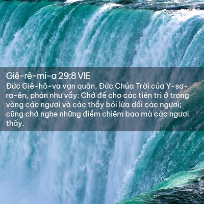 Picture 02 - Giê-rê-mi-a 29:8 VIE - Đức Giê-hô-va vạn quân, Đức Chúa - Bible Verse Picture