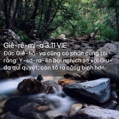 Picture 02 - Giê-rê-mi-a 3:11 VIE - Đức Giê-hô-va cũng có phán cùng tôi - Bible Verse Picture