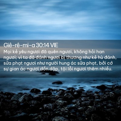 Picture 02 - Giê-rê-mi-a 30:14 VIE - Mọi kẻ yêu ngươi đã quên ngươi, - Bible Verse Picture