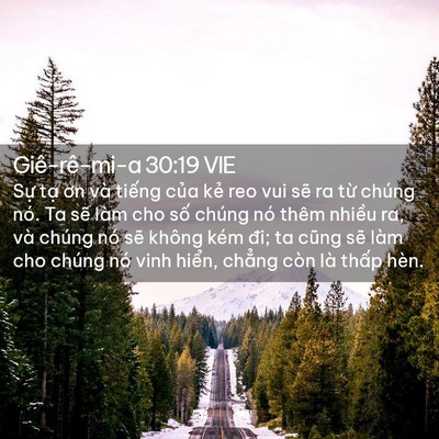 Picture 02 - Giê-rê-mi-a 30:19 VIE - Sự tạ ơn và tiếng của kẻ reo vui sẽ - Bible Verse Picture