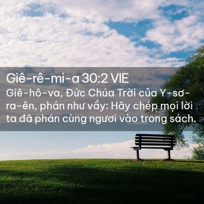 Picture 02 - Giê-rê-mi-a 30:2 VIE - Giê-hô-va, Đức Chúa Trời của - Bible Verse Picture