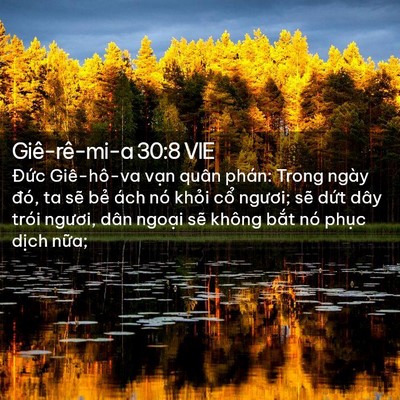 Picture 02 - Giê-rê-mi-a 30:8 VIE - Đức Giê-hô-va vạn quân phán: Trong ngày - Bible Verse Picture