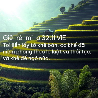 Picture 02 - Giê-rê-mi-a 32:11 VIE - Tôi liền lấy tờ khế bán, cả khế - Bible Verse Picture