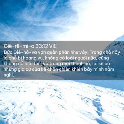 Picture 02 - Giê-rê-mi-a 33:12 VIE - Đức Giê-hô-va vạn quân phán như vầy: - Bible Verse Picture