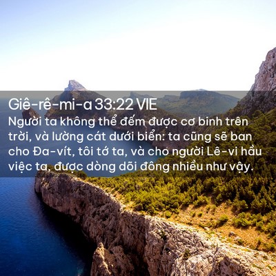 Picture 02 - Giê-rê-mi-a 33:22 VIE - Người ta không thể đếm được cơ binh - Bible Verse Picture