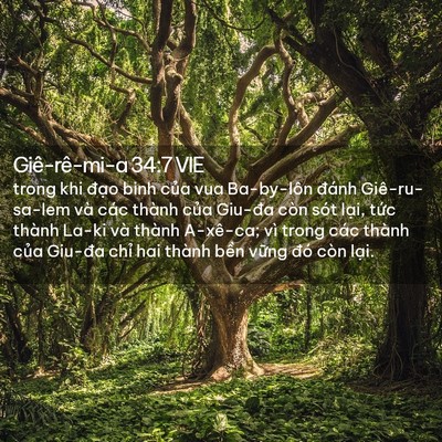 Picture 02 - Giê-rê-mi-a 34:7 VIE - trong khi đạo binh của vua Ba-by-lôn đánh - Bible Verse Picture
