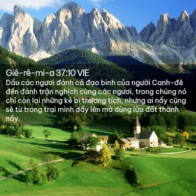 Picture 02 - Giê-rê-mi-a 37:10 VIE - Dầu các ngươi đánh cả đạo binh của - Bible Verse Picture
