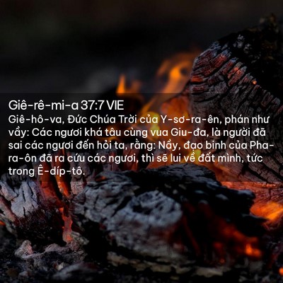 Picture 02 - Giê-rê-mi-a 37:7 VIE - Giê-hô-va, Đức Chúa Trời của - Bible Verse Picture
